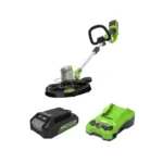 Greenworks 24V Akku-Trimmer + one 2Ah Akku + one Universal Charger