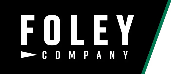 Foley Logo auf dem schwarten Hintergrund